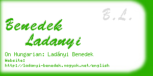benedek ladanyi business card